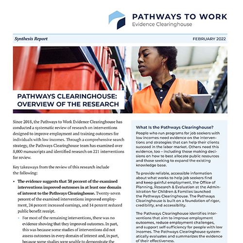 Download Pathways Clearinghouse: Overview of the Research