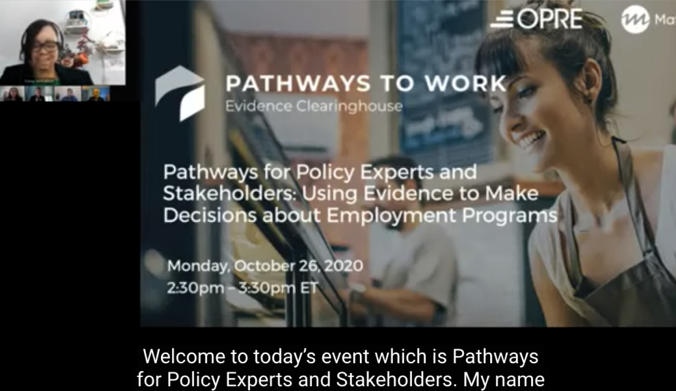 Using Evidence to Make Decisions about Employment Programs