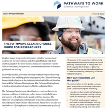 Download The Pathways Clearinghouse Guide for Researchers