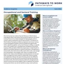 Download Occupational and Sectoral Training Evidence Snapshot